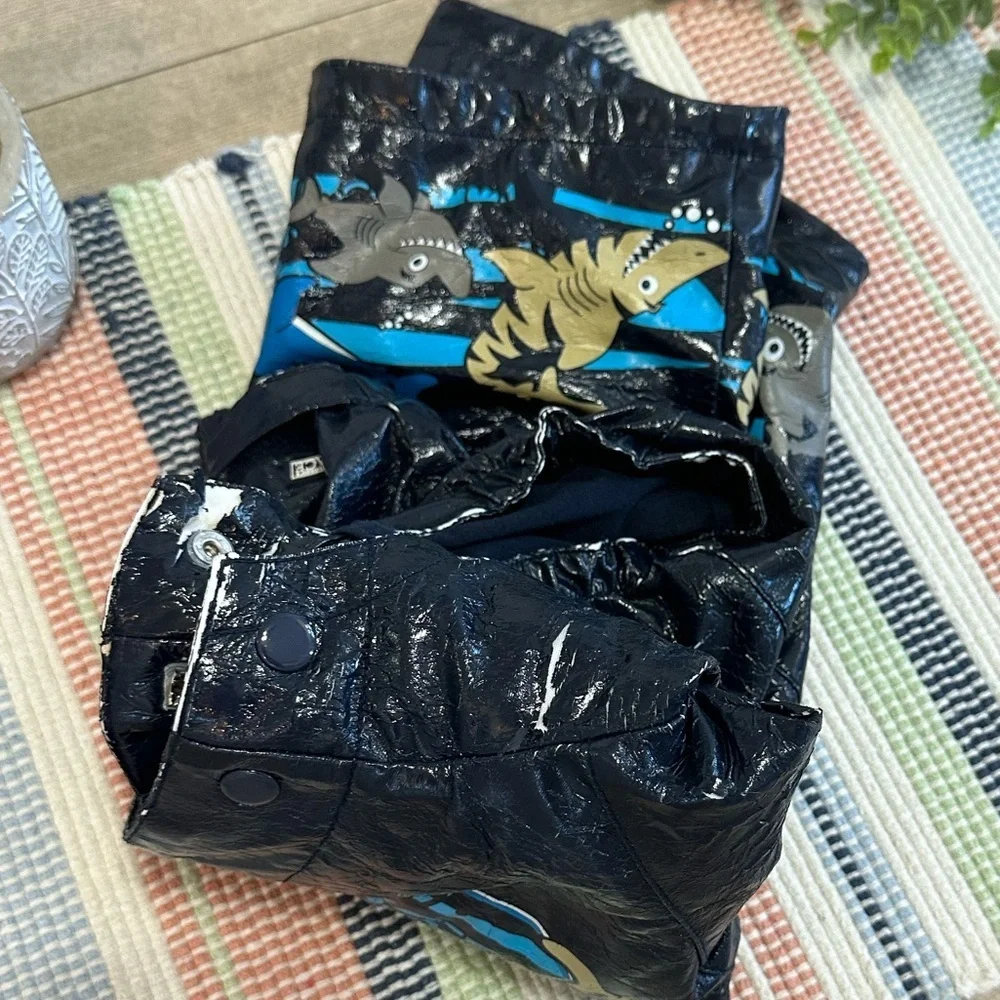 Free w any purchase- children’s place toddler boy hooded rain coat shark print